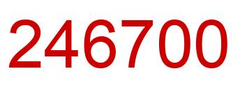 Number 246700 red image