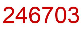 Number 246703 red image