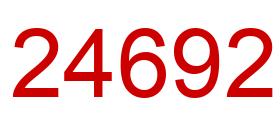 Number 24692 red image