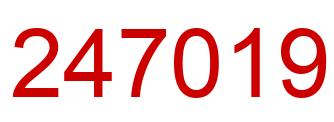 Number 247019 red image