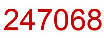 Number 247068 red image
