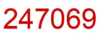 Number 247069 red image