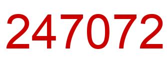 Number 247072 red image