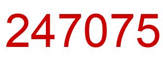 Number 247075 red image