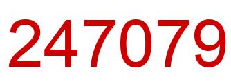 Number 247079 red image