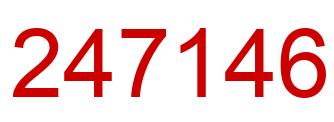 Number 247146 red image