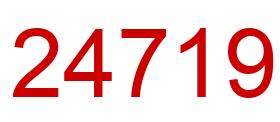 Number 24719 red image