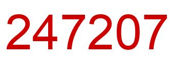 Number 247207 red image