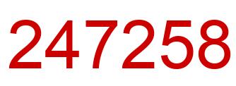 Number 247258 red image