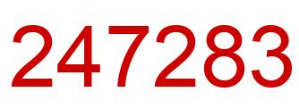 Number 247283 red image