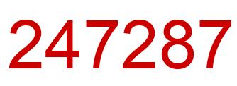 Número 247287 imagen rojo
