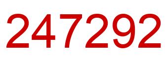Number 247292 red image