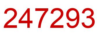 Number 247293 red image