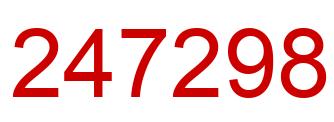 Number 247298 red image