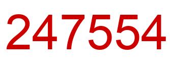 Número 247554 imagen rojo