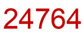 Number 24764 red image