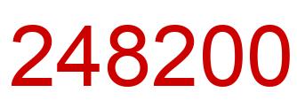 Number 248200 red image