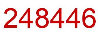 Número 248446 imagen rojo