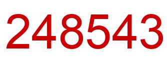 Number 248543 red image