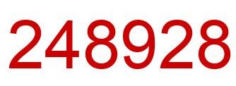 Number 248928 red image