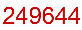 Number 249644 red image