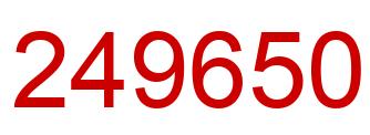 Number 249650 red image