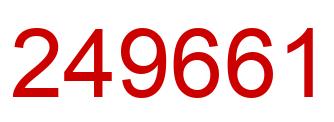 Number 249661 red image