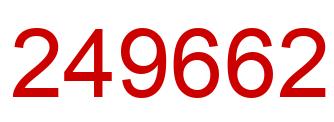 Number 249662 red image