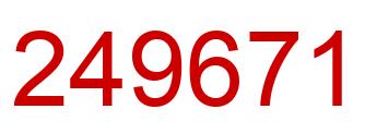 Number 249671 red image