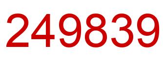 Number 249839 red image