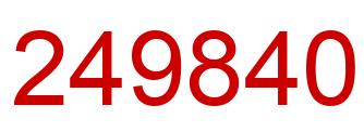 Number 249840 red image