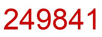 Number 249841 red image