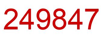 Number 249847 red image