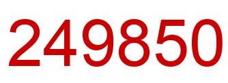 Number 249850 red image