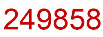 Number 249858 red image