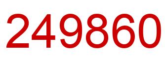 Number 249860 red image
