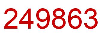 Number 249863 red image
