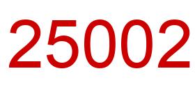 Número 25002 imagen rojo