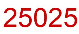 Number 25025 red image