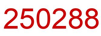 Number 250288 red image