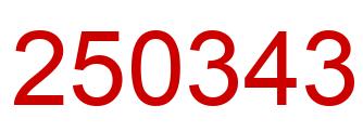 Number 250343 red image