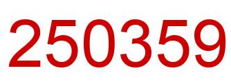 Number 250359 red image