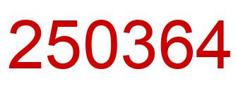 Number 250364 red image