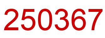 Number 250367 red image