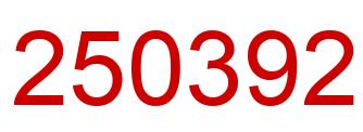 Number 250392 red image