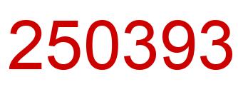 Number 250393 red image