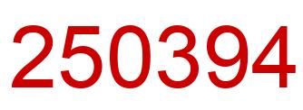 Number 250394 red image