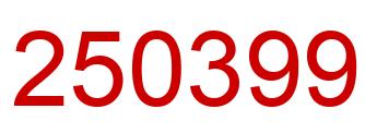 Number 250399 red image