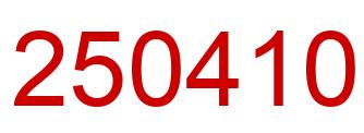 Number 250410 red image