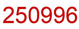 Number 250996 red image